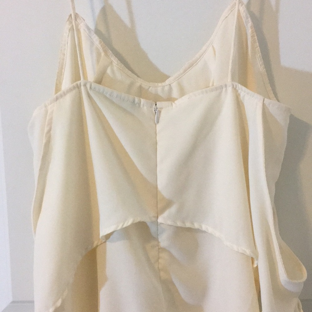 Chic, spaghetti strap cream dress - Picture 4 of 4